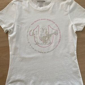 True Religion Buddha White Tee Size Large